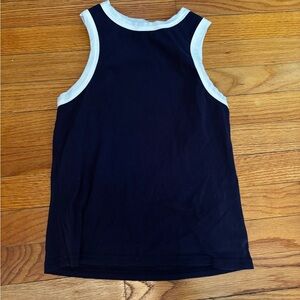 Edikted Navy and White Contrast Tank Top